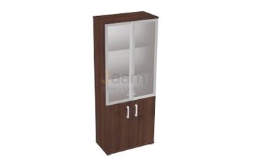 Мебель для персонала Шкаф со стеклом в профиле МДФ S-676