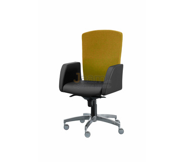 Кресло для руководителя Сигма/Д комбиниров. кожа нестандарт/база алюминий