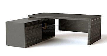 Кабинет руководителя Стол на опорной тумбе левый PTI9920010C35WH