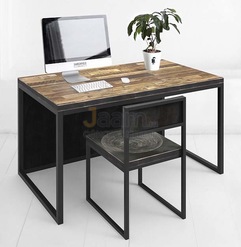 Мебель для персонала Стол рабочий с панелью METALFRAME OLD WOOD