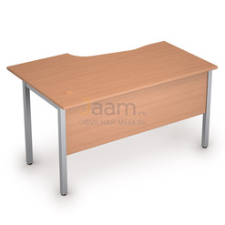 Мебель для персонала Стол криволинейный на металлических опорах правый 2МД.123